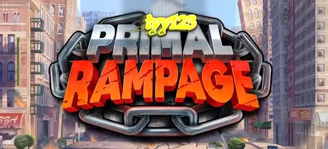 Visual hutan lebat dengan elemen bertema kera raksasa dalam slot Primal Rampage